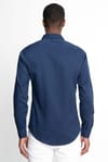 Slim Fit Uzun Kol Biyeli Erkek Denim Gömlek
