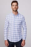 Slim Fit Kareli Pamuklu Kolay Ütü Erkek Gömlek
