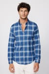 Slim Fit Kareli Pamuklu Kolay Ütü Erkek Gömlek