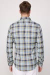 Slim Fit Kareli Pamuklu Kolay Ütü Erkek Gömlek