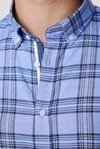 Slim Fit Kareli Pamuklu Kolay Ütü Erkek Gömlek