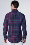 Slim Fit Düğmeli Yaka Kareli Pamuklu Kolay Ütü Erkek Gömlek