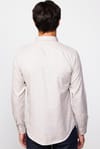 Slim Fit Dar Kesim Desenli Pamuklu Kolay Ütülenebilir Bej Erkek Gömlek