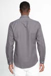 Slim Fit Uzun Kol Oxford Doku Armürlü Biyeli Erkek Gömlek