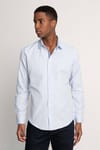 Slim Fit Uzun Kol Oxford Doku Armürlü Biyeli Erkek Gömlek