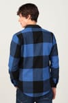 Slim Fit Oduncu Fermuarlı Parçalı Erkek Mont Gömlek