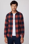 Slim Fit Kışlık Kareli Oduncu Erkek Gömlek