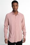 Slim Fit Dar Kesim Uzun Kol Dökümlü Viskon Şık Erkek Gömlek