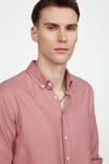 Slim Fit Uzun Kol Biyeli Yaka Düğmeli Keten Erkek Gömlek