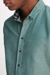 Slim Fit Kısa Kol Düğmeli Yaka Poplin Oxford Erkek Gömlek