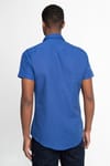 Slim Fit Kısa Kol Düğmeli Yaka Poplin Oxford Erkek Gömlek