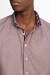 Slim Fit Kısa Kol Düğmeli Yaka Poplin Oxford Erkek Gömlek