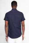 Slim Fit Kısa Kol Düğmeli Yaka Poplin Oxford Erkek Gömlek
