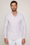 Slim Fit Hakim Yaka Pamuklu Keten Taş Rengi Erkek Gömlek