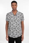 Slim Fit Dar Kesim Apaj Yaka Viskon Kısa Kol Erkek Spor Gömlek