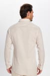 Slim Fit Dar Kesim Keten Efekt Premium Seri Düğmeli Yaka Düz Erkek Gömlek