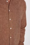Slim Fit Dar Kesim Keten Efekt Premium Seri Düğmeli Yaka Düz Erkek Gömlek
