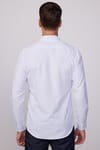 Slim Fit Uzun Kol Çizgili Yaka Düğmeli Erkek Gömlek