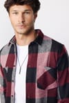 Slim Fit Kareli Çift Cepli Oduncu Erkek Gömlek