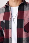Slim Fit Kareli Çift Cepli Oduncu Erkek Gömlek
