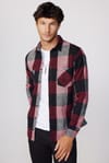 Slim Fit Kareli Çift Cepli Oduncu Erkek Gömlek