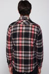 Slim Fit Dar Kesim Tek Cep Kareli Oduncu Erkek Gömlek