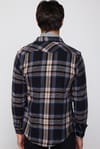 Slim Fit Dar Kesim Tek Cep Kareli Oduncu Erkek Gömlek