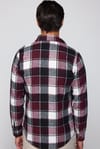 Slim Fit Dar Kesim Düğmeli Yaka Kareli Oduncu Erkek Gömlek