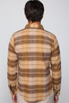 Slim Fit Dar Kesim Düğmeli Yaka Kareli Oduncu Erkek Gömlek