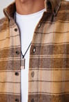 Slim Fit Dar Kesim Düğmeli Yaka Kareli Oduncu Erkek Gömlek