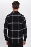 Erkek Slim Fit Dar Kesim Uzun Kollu Kareli Tek Cepli Kışlık Oduncu Gömlek
