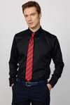 Slim Fit Non Iron Siyah Erkek Gömlek
