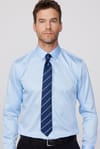 Slim Fit Non Iron Mavi Erkek Gömlek