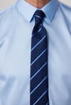 Slim Fit Non Iron Mavi Erkek Gömlek