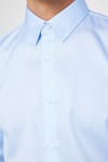 Slim Fit Uzun Kollu Non Iron Mavi Erkek Gömlek