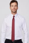 Slim Fit Non Iron Beyaz  Erkek Gömlek