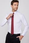 Slim Fit Non Iron Beyaz  Erkek Gömlek