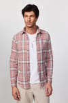 Slim Fit Dar Kesim Kareli Oduncu Erkek Gömlek
