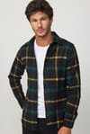 Slim Fit Dar Kesim Kareli Oduncu Erkek Gömlek