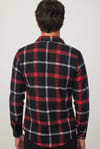 Slim Fit Dar Kesim Kareli Oduncu Erkek Gömlek