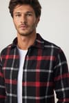 Slim Fit Dar Kesim Kareli Oduncu Erkek Gömlek