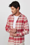 Slim Fit Dar Kesim Kareli Oduncu Erkek Gömlek