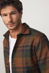 Slim Fit Dar Kesim Kareli Oduncu Erkek Gömlek