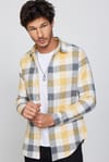 Slim Fit Dar Kesim Kareli Oduncu Erkek Gömlek