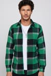 Slim Fit Dar Kesim Kareli Oduncu Erkek Gömlek