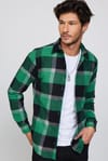 Slim Fit Dar Kesim Kareli Oduncu Erkek Gömlek