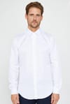 Slim Fit Uzun Kollu Non-Iron Ütü Gerektirmez Beyaz Erkek Gömlek