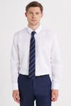 Slim Fit Beyaz Non-Iron %100 Pamuk Doğa Dostu Ekoteks Belgeli Ütü Gerektirmez Gömlek