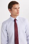 Slim Fit Mavi Non-Iron %100 Pamuk Doğa Dostu Ekoteks Belgeli Ütü Gerektirmez Gömlek