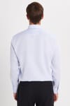 Slim Fit Mavi Non-Iron %100 Pamuk Doğa Dostu Ekoteks Belgeli Ütü Gerektirmez Gömlek